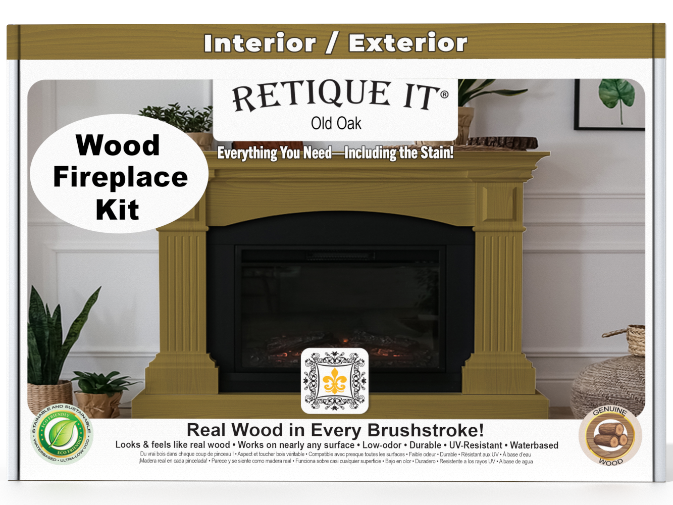 Fireplace Wood'n Finish Kit (Full Fireplace) - Old Oak