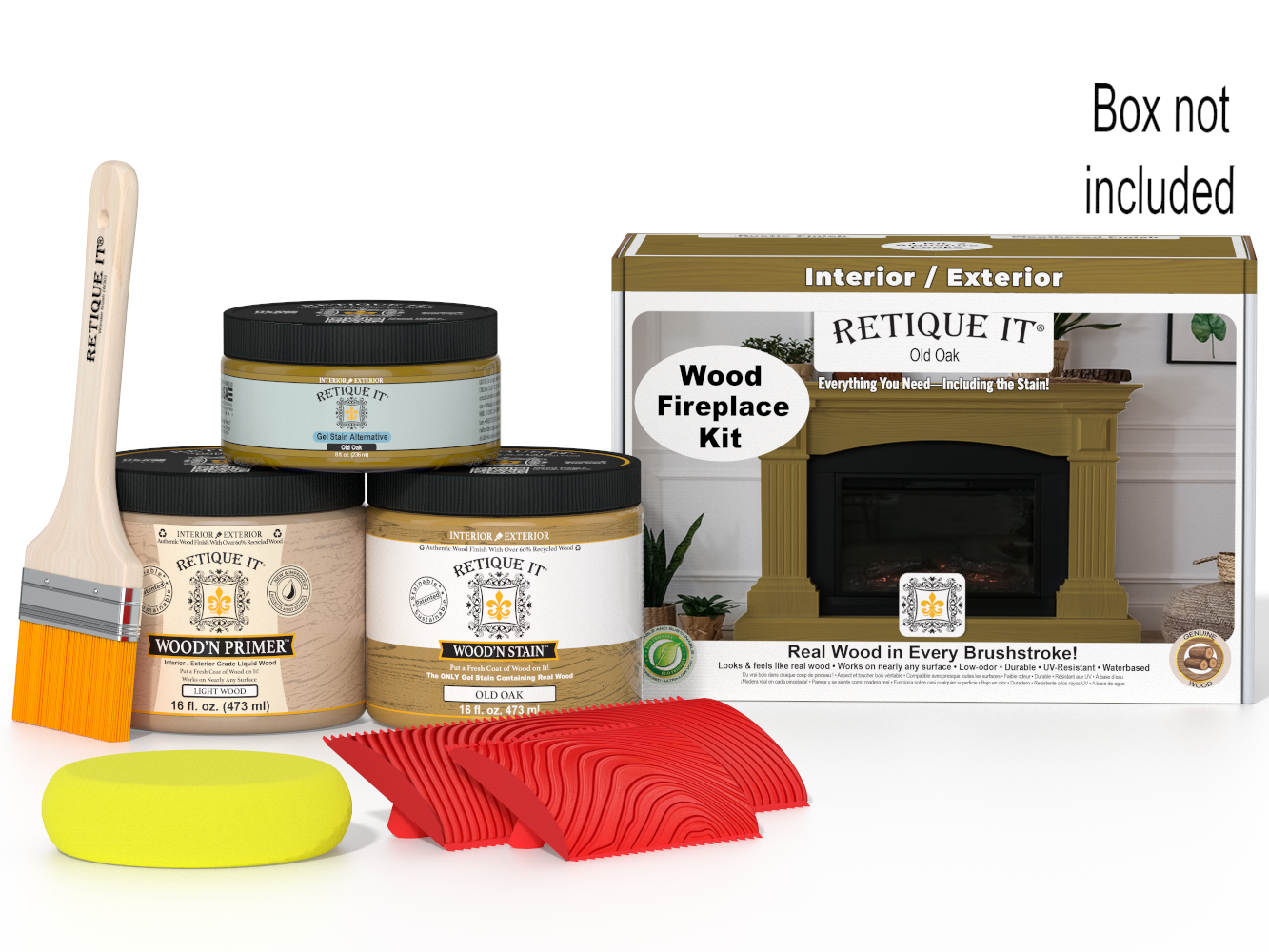 Fireplace Wood'n Finish Kit (Full Fireplace) - Old Oak