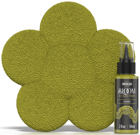 Retique It® Bloom Texture Paint 4pk in Acid Moss with sample swatch showing textured moss-green surface.