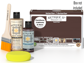 Retique It® Multi-purpose Smooth Finish Kit in Java, wood finish kit with tools and products for finishing wood surfaces.