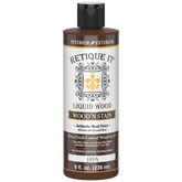 Retique It Liquid Wood Wood'n Stain in Java, 8 oz bottle, showcasing the rich brown stain suitable for wood finishing.