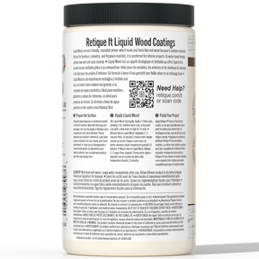 Retique It® Liquid Wood interior paint, 32oz bleached finish, showing a close-up of the wood-like painted surface.