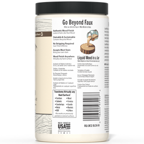 Liquid Wood 32oz bleach interior paint by Retique It® with a smooth application and natural wood finish.