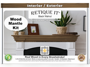Fireplace Mantel Wood'n Finish Kit - Black Walnut