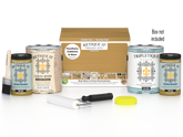 Retique It Multi-purpose Smooth Finish Kit in Old Oak for interior wood projects, includes four large top coat bottles.