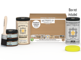 Large Pecan wood finish kit by Retique It with exterior gloss top coat, featuring smooth finish for versatile woodworking projects.