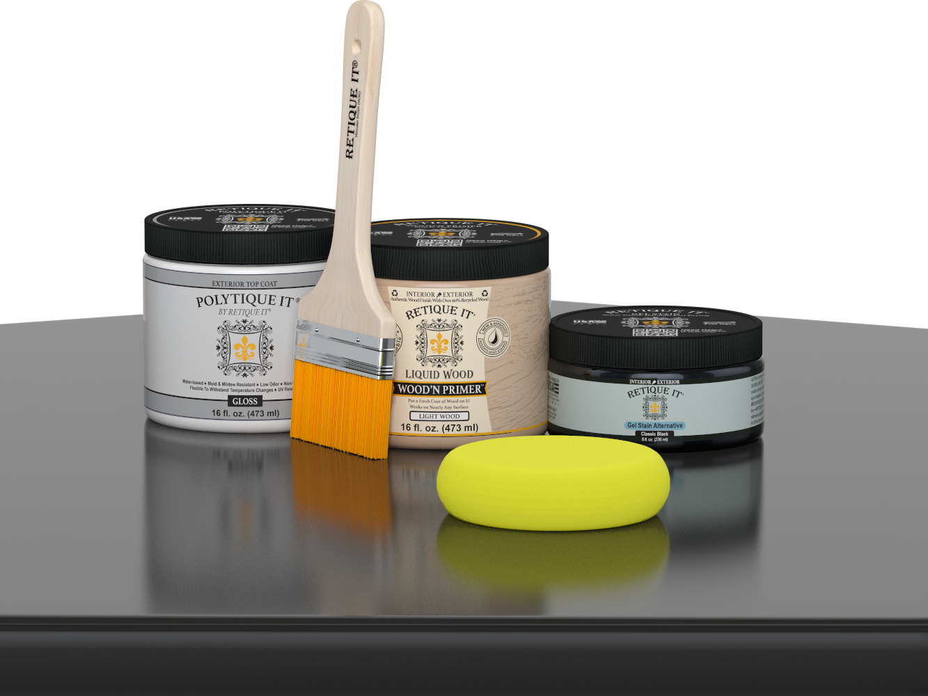 Multi-purpose Smooth Finish Kit (Med) - Classic Black - Exterior Top Coat