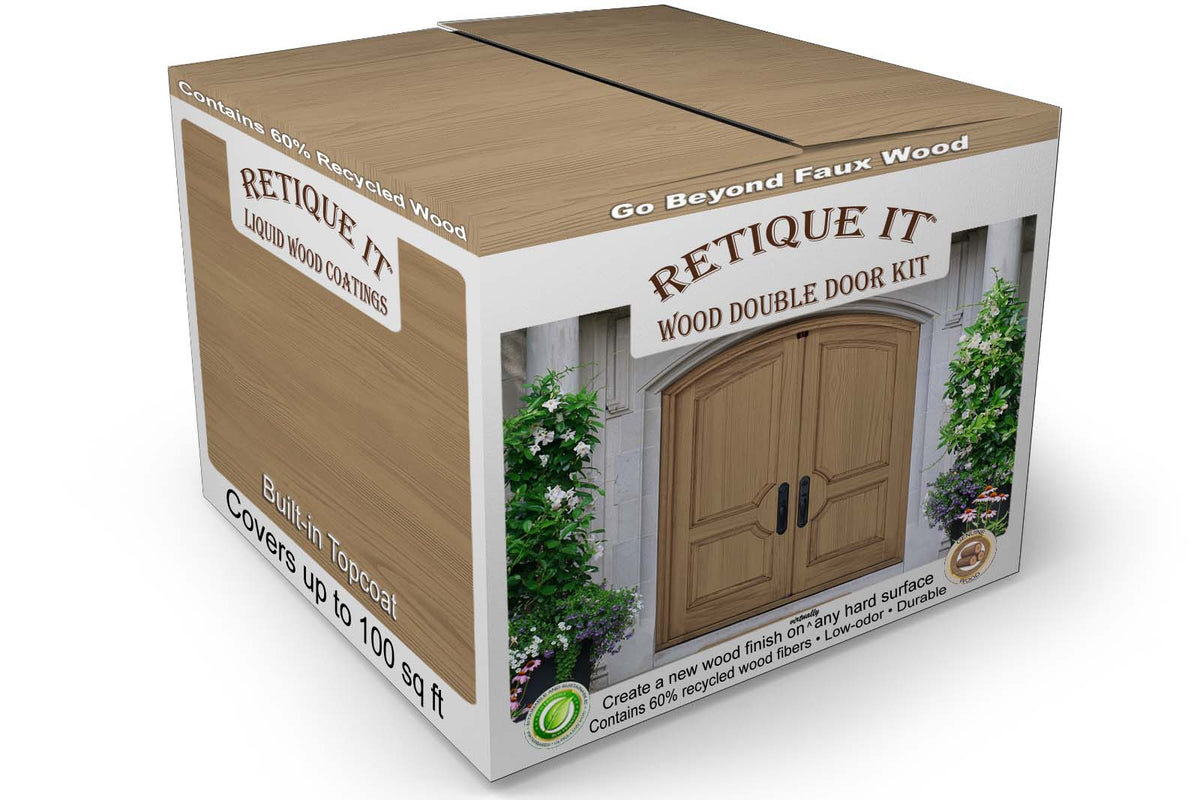 Wood'n Finish Front Door Kit (Double) - Barn Wood