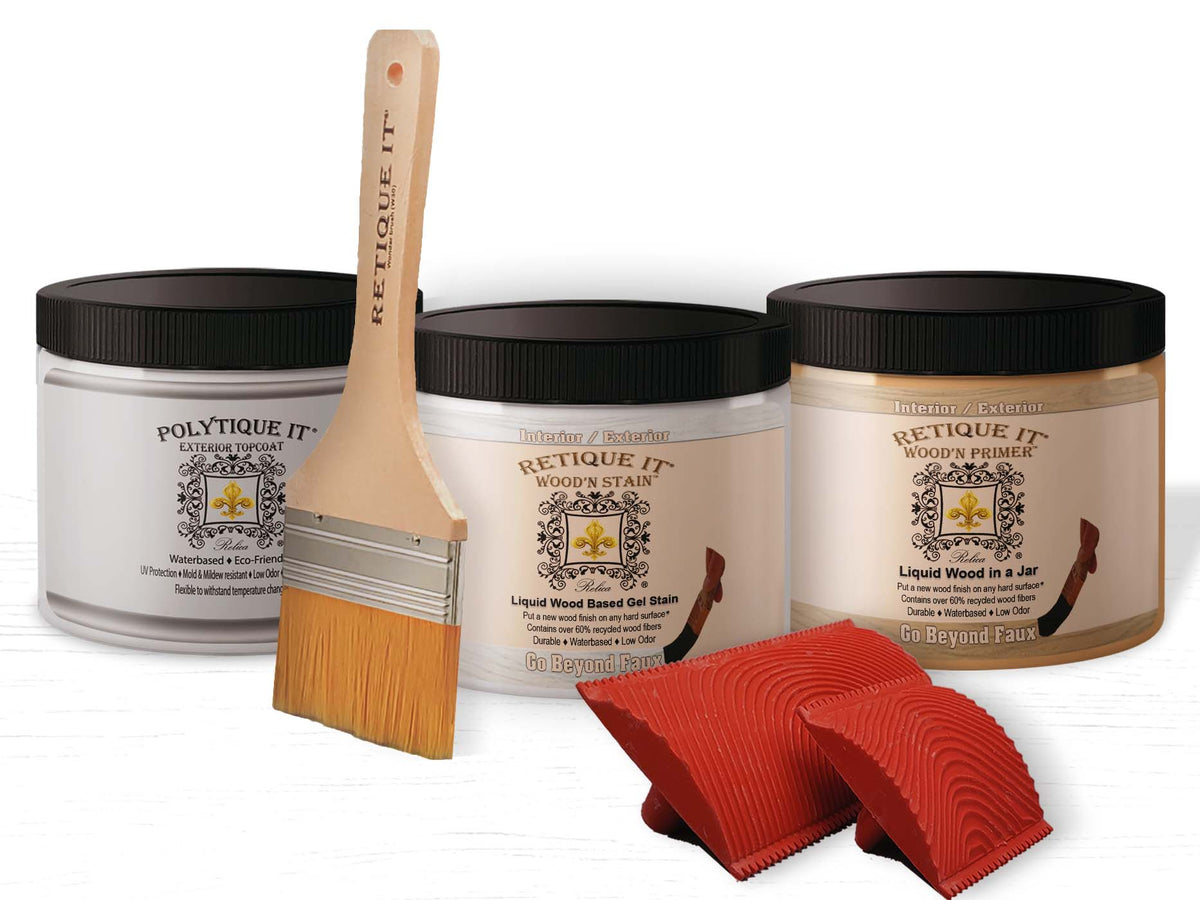 Wood'n Finish Front Door Kit - White Wash - Retique It®