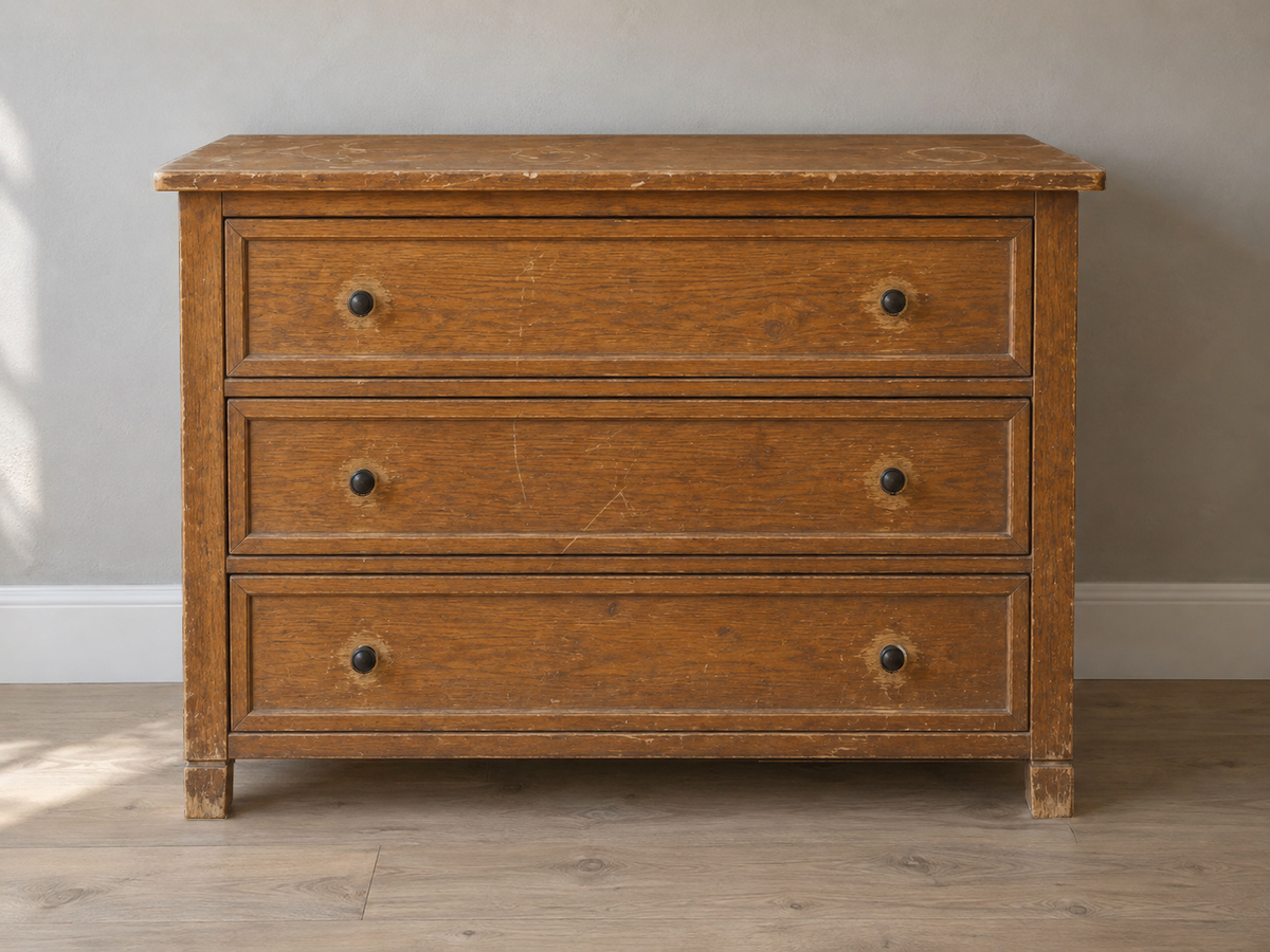 dresser before the finish transformation