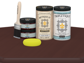 Retique It® Multi-purpose Smooth Finish Kit in Red Mahogany for interior wood top coating, large size with matte finish.