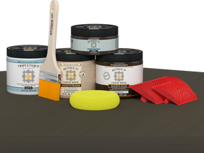 Retique It® Wood'n Kit Medium charcoal interior top coat, matte finish for wood surfaces and furniture.