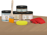 Retique It® Wood'n Kit in Pickled Oak for interior top coat, featuring a matte finish on a wooden surface.