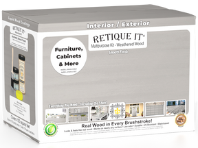 Large Weathered Wood Multi-purpose Smooth Finish Kit by Wood'n Finish Kits from Retique It®, featuring wood stain and finishing tools.