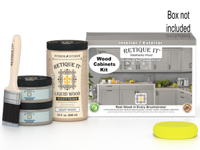 Weathered wood stain kit by Retique It® featuring 12 smooth cabinet doors from the Wood'n Cabinet Kit collection.