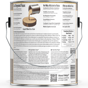 Retique It Liquid Wood Wood'n Stain in Weathered Wood, 128 oz, showing the stain in a weathered wood finish.