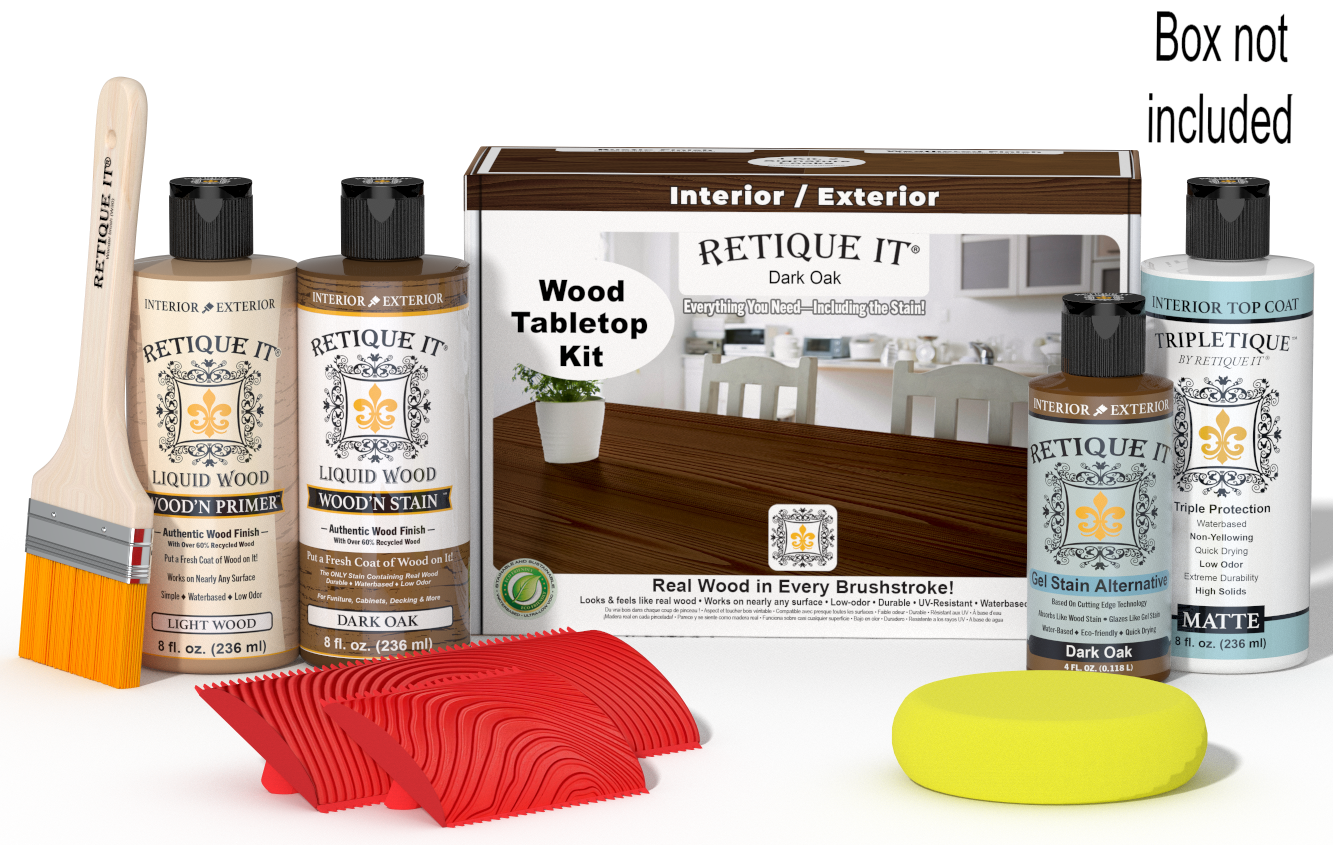 Tabletop Wood'n Finish Kit - Dark Oak
