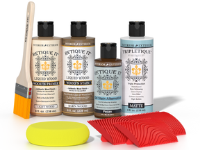 Retique It® Wood'n Kit in Modern Walnut, a multi-purpose interior topcoat for wood finishing, shown in the image.