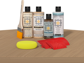 Multi-purpose Wood'n Kit Pickled Oak interior top coat kit by Retique It® for wood finishing and protection.