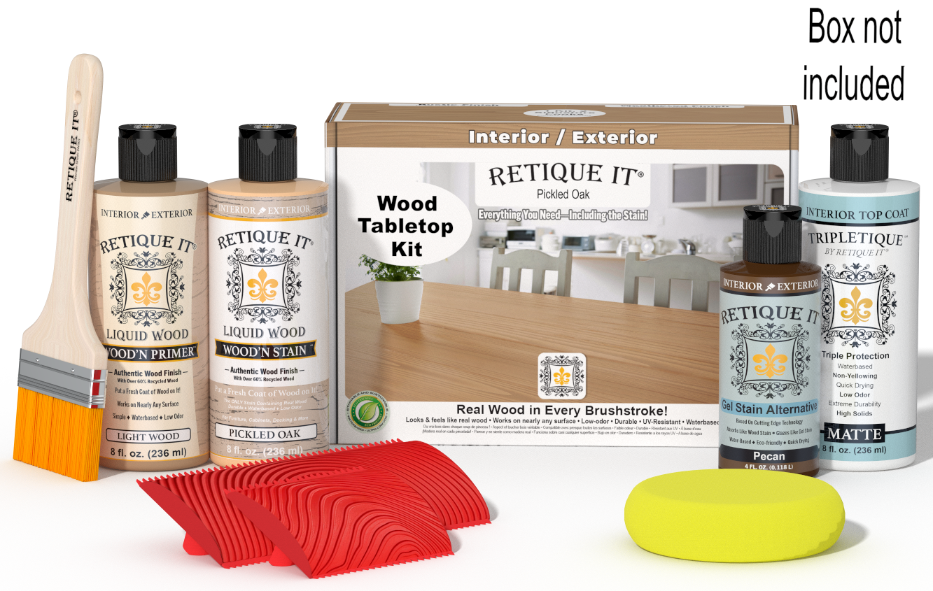Tabletop Wood'n Finish Kit - Pickled Oak