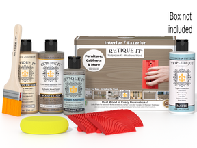 Retique It® Wood'n Finish Kit in Weathered Wood, interior top coat for wood furniture and decor, shown in the image.