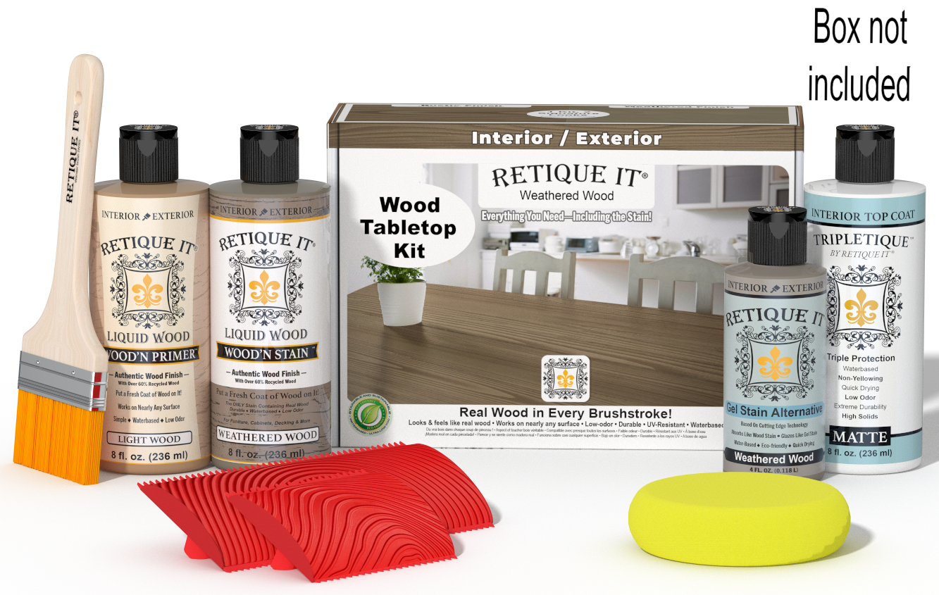 Tabletop Wood'n Finish Kit - Weathered Wood