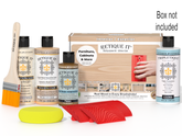Retique It Wood'n Kit in white oak finish, interior top coat kit for wood furniture and surfaces, packaged in a box.