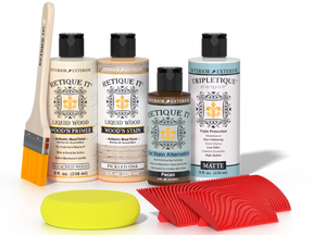 White Oak Wood'n Finish Kit by Retique It® for interior top coat application on wood surfaces.