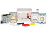 Retique It® Wood'n Finish Kit, Multi-purpose White Wash interior top coat, includes four large containers with application tools.