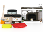 Retique It® Fireplace Wood'n Finish Kit in Charcoal for full fireplace staining, including stains and application tools.