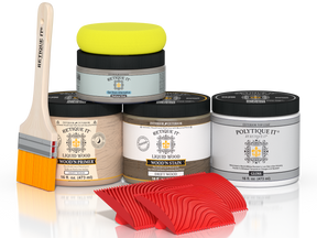 Retique It® Wood'n Kit in medium drift wood finish with glossy exterior top coat, designed for wood finishing projects.