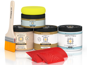 Glossy Old Oak Wood'n Finish Kit by Retique It® for interior top coating, featuring natural wood grain and versatile application.
