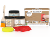 Retique It® Wood'n Finish Kit in Pickled Oak, medium multi-purpose wood finishing kit with brushes and applicators.