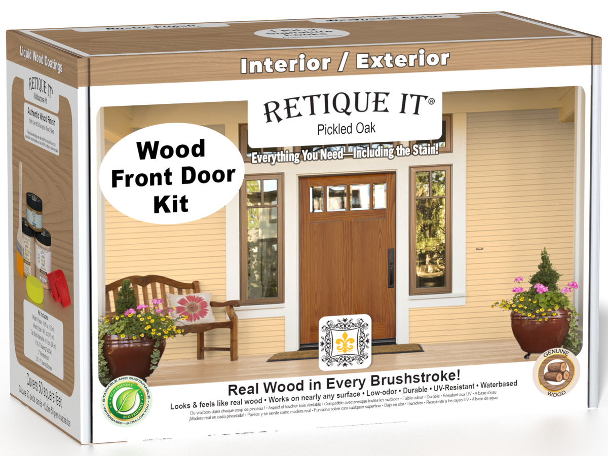 Wood'n Finish Front Door Kit - Pickled Oak — box hero