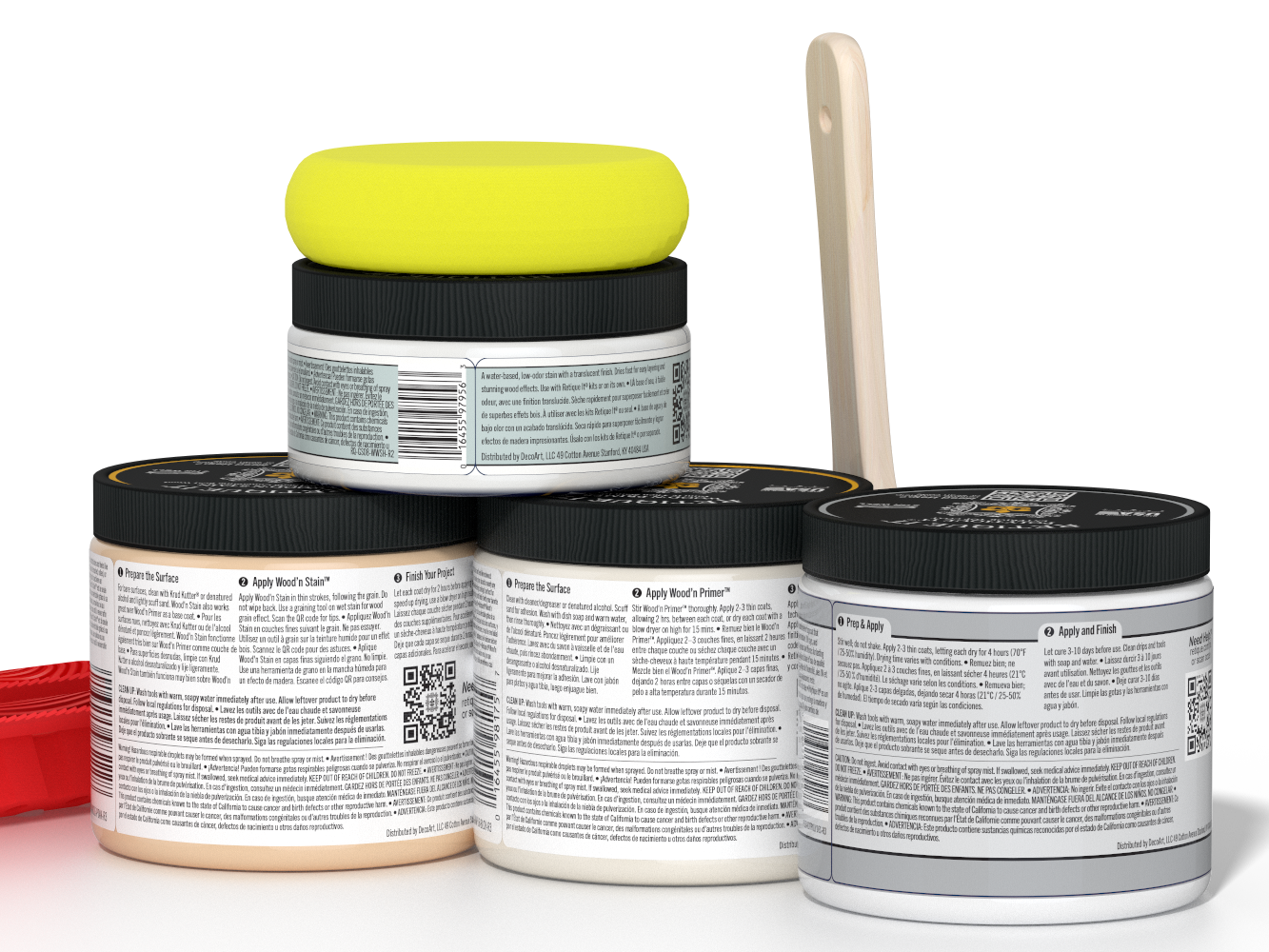 Retique It Wood'n Finish Kit WNK16-SBCH-PLTQ showing the back view of the product with wood finish components.