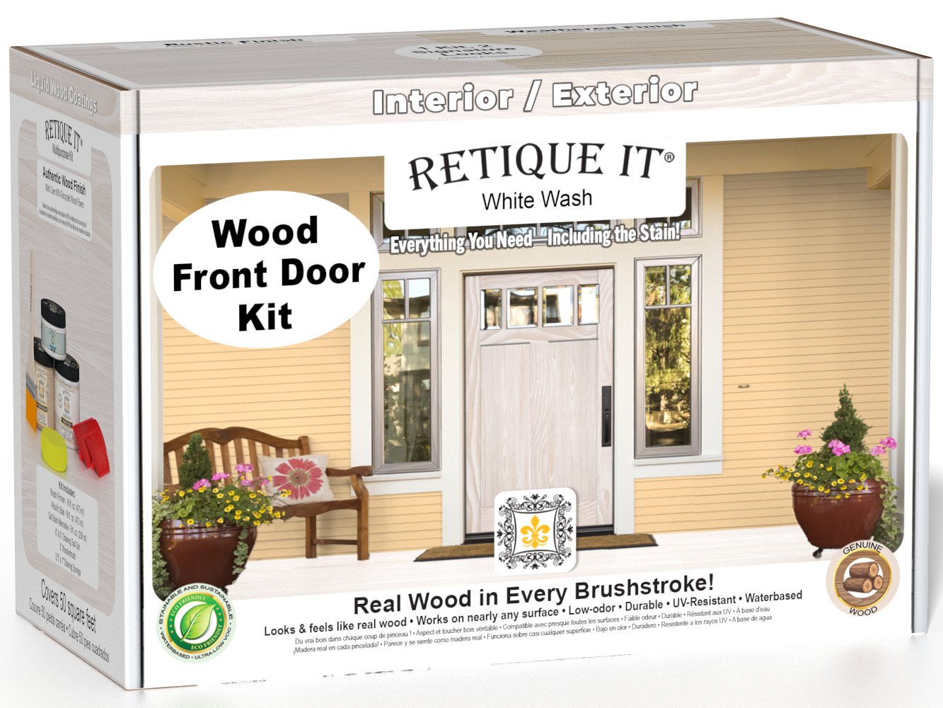Wood'n Finish Front Door Kit - White Wash — box hero