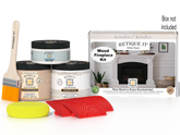 Retique It® Fireplace Wood'n Finish Kit in White Wash for full fireplace staining, includes stain and finishing supplies.