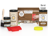 Large Dark Oak Wood'n Finish Kit by Retique It® with wood stain and finishing tools for multi-purpose wood projects.