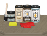 Large Wood'n Kit by Retique It® with Drift Wood finish, featuring interior top coat and matte wood surface for furniture and decor.