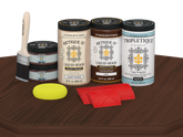 Retique It® Java countertop kit stain shown on a kitchen countertop with a matte finish, enhancing the full kitchen look.