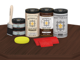 Wood'n Finish Front Door Kit (Double) - Java — Matte kit contents