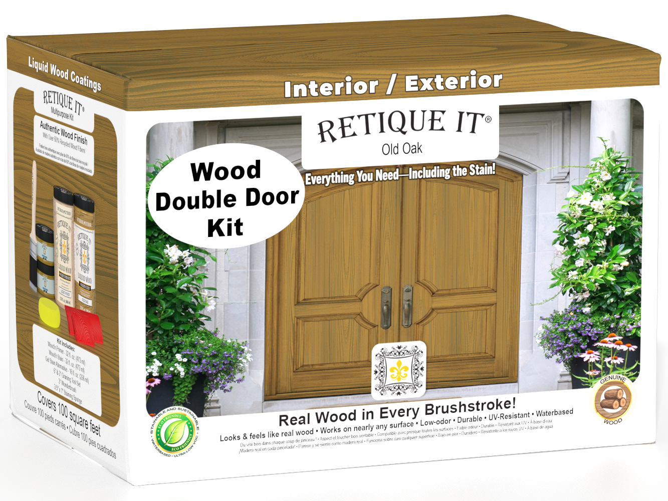 Wood'n Finish Front Door Kit (Double) - Old Oak — box hero
