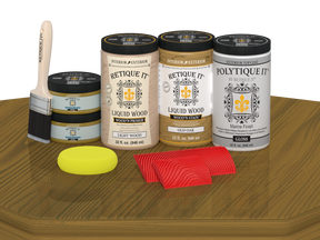 Wood'n Finish Front Door Kit (Double) - Old Oak — Gloss kit contents
