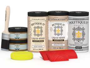 Large Wood'n Kit in Pickled Oak with matte finish from Retique It® for exterior wood projects.