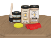 Retique It® Wood'n Cabinet Kit with 12 pickled oak stained doors and grained finish, ideal for cabinet renovation.