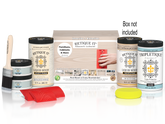 Retique It Wood'n Finish Kit in a box, includes tools and materials for wood finishing projects, shown with components arranged.