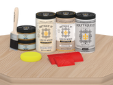 Large White Oak Wood'n Finish Kit by Retique It® with exterior top coat, including matte wood finish products for woodworking projects.