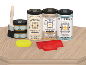 Retique It® White Oak countertop kit with stain, showing a matte, finished kitchen countertop made from light-colored oak wood.