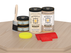 Large White Oak Wood'n Finish Kit by Retique It® for multi-purpose wood finishing, shown with a table surface.