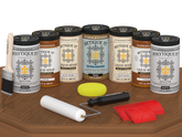Wood'n Door Kit (Front & Garage Door) - Cedar — Matte kit contents